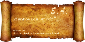 Stankovics Arnó névjegykártya